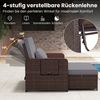 COSTWAY Loungebett, Rattan, 2-Personen, 3 in 1, mit verstellbarer Rückenlehne Bild 2