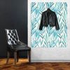 Queence Garderobe - "Daiki" Druck auf hochwertigem Arcylglas inkl. Edelstahlhaken und Aufhängung, Format: 100x120cm Bild 2