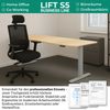 Albatros höhenverstellbares Schreibtisch Tischgestell elektrisch | LIFT S5 Weiß | Gestell, Tischbeine, Tischfüße Metall | Display | 120Kg belastbar Bild 4