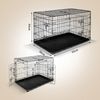 belviona Transportkäfig klappbar mit Bodenwanne, sicherer Hunde- und Katzenkäfig 92 x 58 x 64 cm Bild 5