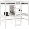 vidaXL Hochbett ohne Matratze Weiß 90x190 cm Massivholz Kiefer 3308548 Bild 4