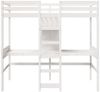 vidaXL Hochbett ohne Matratze Weiß 90x190 cm Massivholz Kiefer 3308548 Bild 5