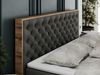 Boxspringbett mit Multipocket-Matratze und Zwei Bettkästen, Doppelbett mit Stauraum - ALBERO 3 - 200 x 200 cm - Grau Kunstleder - H3 Bild 4