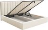 Selsey 'Togents' Polsterbett 140x200 mit Veloursbezug, Bettkasten und LED, Creme Bild 4