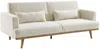 Vente-unique - ESME Sofa Stoff Weiß - B 89 cm x H 85 cm x L 216 cm Bild 3