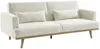Vente-unique - ESME Sofa Stoff Weiß - B 89 cm x H 85 cm x L 216 cm Bild 1