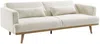 Vente-unique - ESME Sofa Stoff Weiß - B 89 cm x H 85 cm x L 216 cm Bild 4