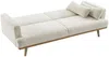 Vente-unique - ESME Sofa Stoff Weiß - B 89 cm x H 85 cm x L 216 cm Bild 5