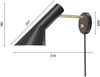AJ Wandleuchte mit Kabel Messing/Schwarz Bild 2