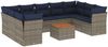 vidaXL 10-tlg. Garten-Sofagarnitur mit Kissen Grau Poly Rattan 3256138 Bild 2