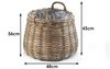 Kobolo Pflanzkübel Pflanzkorb Rattan - rund mit Folie ausgeschlagen (1 Stück) Bild 3