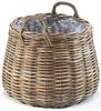 Kobolo Pflanzkübel Pflanzkorb Rattan - rund mit Folie ausgeschlagen (1 Stück) Bild 2