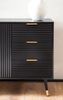 FINEBUY Sideboard FB104108 (120 cm Anrichte, Schwarz Stauraum Schublade), Kommode Türen Modern, Hoher Kommodenschrank Bild 4
