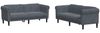 vidaXL 2-tlg. Sofagarnitur Dunkelgrau Samt 3209220 Bild 2