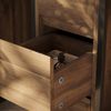 Midischrank Naola Eiche/Schwarz 30 x 80 cm mit 3 Schubladen Vicco Bild 4