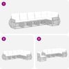 vidaXL Gartensofa-set 6 pcs Schwarz und Cremeweiß Poly-Rattan 3435421 Bild 5