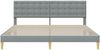 vidaXL Bettrahmen mit Kopfteil Hellgrau 180 x 200 cm Stoff 42027809 Bild 4