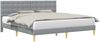 vidaXL Bettrahmen mit Kopfteil Hellgrau 180 x 200 cm Stoff 42027809 Bild 2