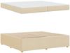 vidaXL Bettrahmen mit Matratze Creme 200 x 200 cm Stoff 3398436 Bild 4