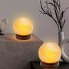 LED Tischleuchte, Salzkristall, Holz, H 10,2 cm Bild 3