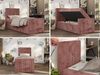 Boxspringbett 90x200 TILIO DUO inkl. Bettkasten & 7-Zonen Multipocket-Matratze, Modernes Jugendbett, Einzelbett - Rosa Cord - H3 - Links Bild 2