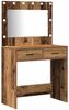 vidaXL Schminktisch 3 pcs Braun 40 x 41 x 135 cm Holzwerkstoff 3334216 Bild 5