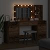 vidaXL Schminktisch 3 pcs Braun 40 x 41 x 135 cm Holzwerkstoff 3334216 Bild 4