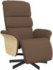 vidaXL Relaxsessel mit Fußteil Braun Stoff 356604 Bild 2