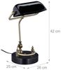 Schwarze Bankerlampe mit Glasschirm 10039354 Bild 4