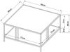 Couchtisch Kumlinge 40x80x80 cm Weiß [en. casa] Bild 3