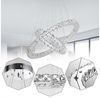 FIVMEN LED Deckenleuchte Pendelleuchten 48W/72W/96W Hängelampe Kronleuchter Dimmbar, LED fest integriert, Kristall Hängeleuchte 2 Ringe/3 Ringe Bild 4