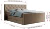 Boxspringbett KING VELEN, Doppelbett mit Multipocket-Matratze, Polsterbett mit Kopfstütze - 120x200 - Braun Kunstleder - H3 Bild 5