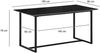 Esszimmertisch 160 x 80 x 76 cm Küchentisch Schwarz in Marmor-Optik Modern, Esstisch Groß, Speisetisch Rechteckig, Tisch Esszimmer mit Metallbeinen Bild 4