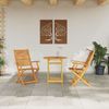 vidaXL Klapp Bistro Set 3 pcs Braun Massivholz Akazie 3375699 Bild 4