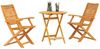 vidaXL Klapp Bistro Set 3 pcs Braun Massivholz Akazie 3375699 Bild 3