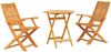 vidaXL Klapp Bistro Set 3 pcs Braun Massivholz Akazie 3375699 Bild 2