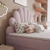 Lookway Boxspringbett ASHLEY Polsterbett mit Muschel-Kopfteil und Bettkasten (Boxspringbett mit Topper), gepolstertes Kopfteil Bild 4