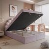 Lookway Boxspringbett ASHLEY Polsterbett mit Muschel-Kopfteil und Bettkasten (Boxspringbett mit Topper), gepolstertes Kopfteil Bild 3