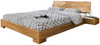 Bett Bento 3 aus Wildeiche massiv 160x200 cm mit Holzkopfteil und Holzbeinen Bild 1
