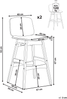 Set mit 2 Barstühlen CHARLESTON Holz Hellbraun Hellbeige Bild 2