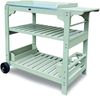 HABAU Universaltisch mit Ablage und Rollen aus Holz, Grau, 110 x 48 x 100 cm Bild 2