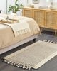 Teppich Wolle beige schwarz 80 x 150 cm Kurzflor DIVARLI Bild 3
