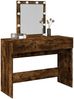 vidaXL Schminktisch mit LED-Lichterkette, Holzwerkstoff räuchereiche, 100 x 40 x 130 cm Bild 3
