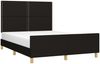 vidaXL Bettgestell ohne Matratze Schwarz 140x190 cm Stoff 3124970 Bild 3