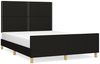 vidaXL Bettgestell ohne Matratze Schwarz 140x190 cm Stoff 3124970 Bild 2