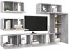 vidaXL 6-tlg. TV-Schrank-Set Betongrau Spanplatte [3079135] Bild 3