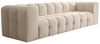 Fun Möbel 4-Sitzer Sofa Designersofa FUN LEONOR, Stoff Moly oder Tiffani, Sofa-Rücken echt bezogen Bild 2