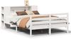 vidaXL Massivholzbett mit Regal ohne Matratze Weiß 140x200 cm Kiefer 3322204 Bild 2