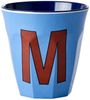 Rice Two Tone New Dusty Blue Melamin Becher Buchstabe M Bild 5