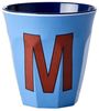 Rice Two Tone New Dusty Blue Melamin Becher Buchstabe M Bild 4